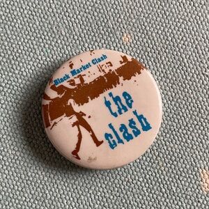 Vintage 70s The Clash Black Market Promotional Pin